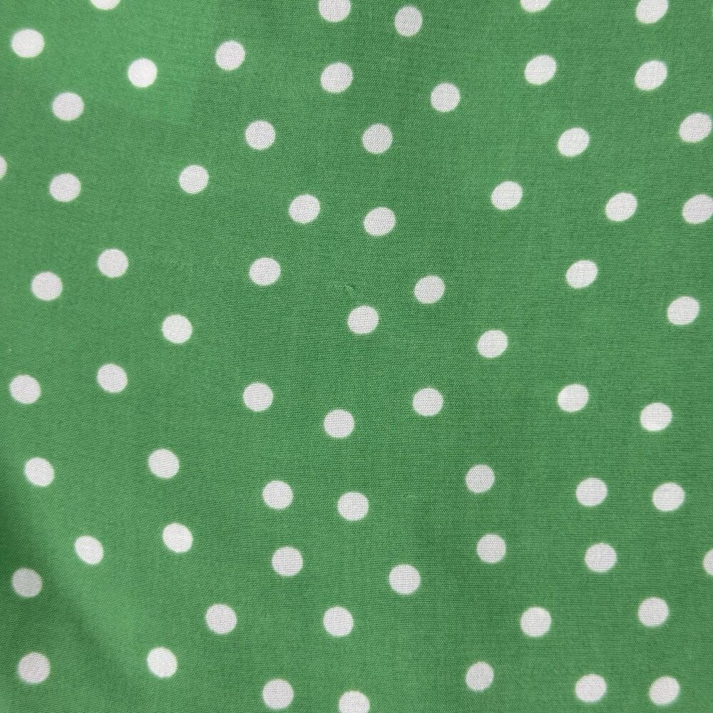 AYR Women’s Size S Polka Dot Short Sleeve Button Up Blouse Green Silk Blend - Picture 8 of 12